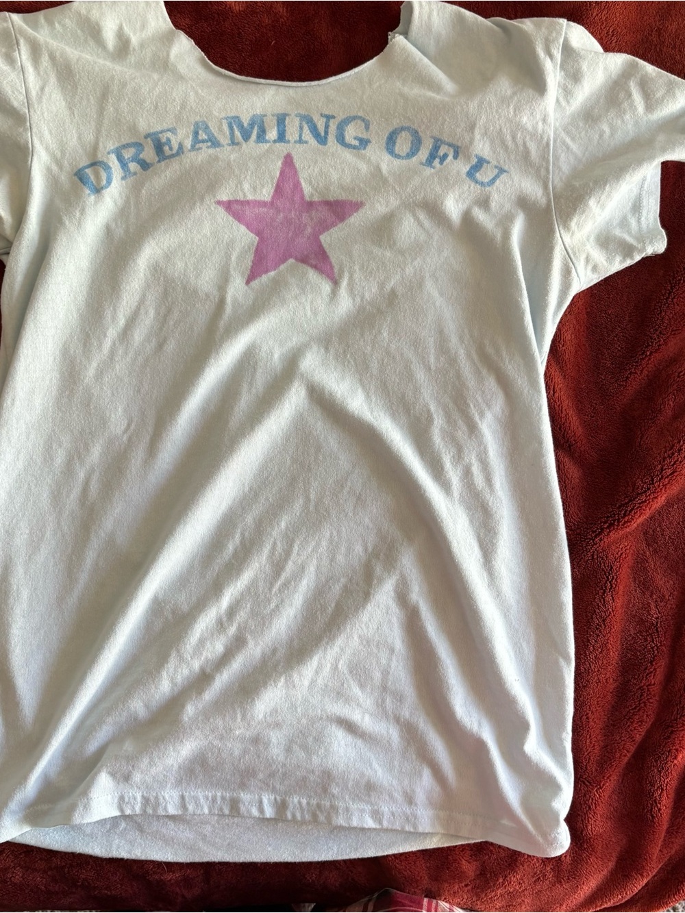 Light blue Tee with Pink Star and Blue 'Dreaming Of U' Print